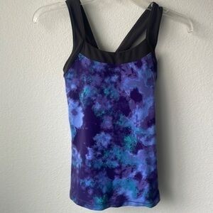 Lucy top small workoout tank blue purple softgirl athletic